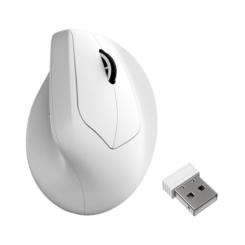 Keychron M5 Wireless Ergonomic Mouse with Pixart 3950 Sensor 2.4 Ghz Bluetooth USB Wired Connectivity 8K Polling Rate 47° Vertical Design